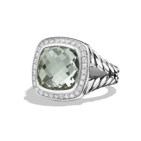 David Yurman Jewelry - David Yurman 11mm Albion Ring With Diamonds In Prasiolite
